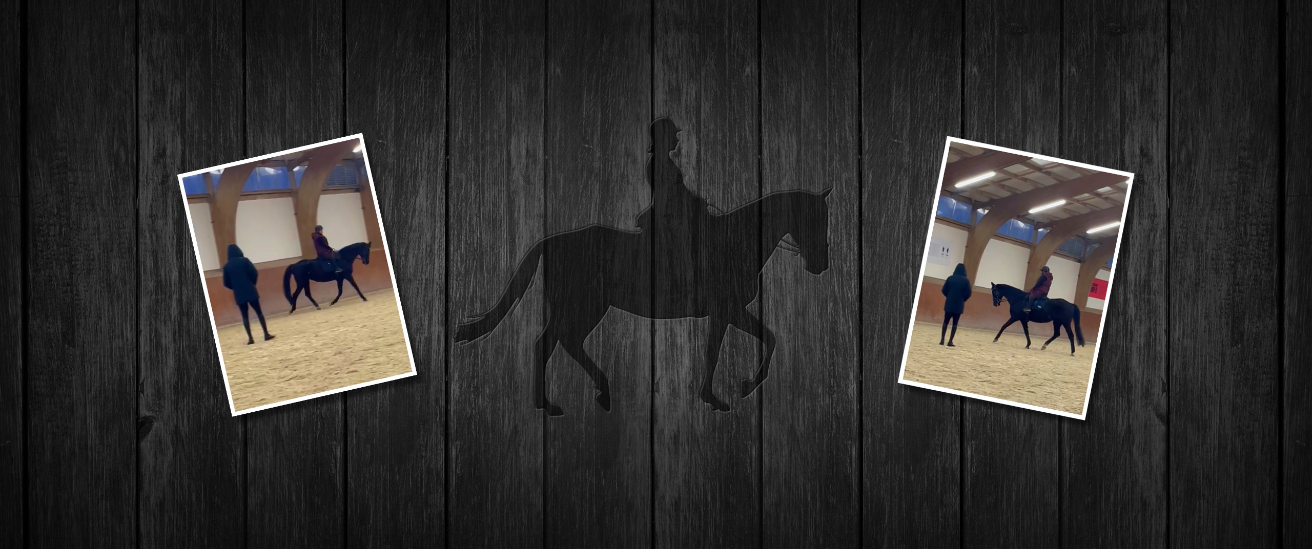 Bannière Satge para-dressage à Saumure avec Fanny DELAVAL et Sébastien GOYHENEIX.